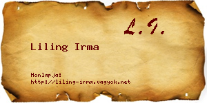 Liling Irma névjegykártya